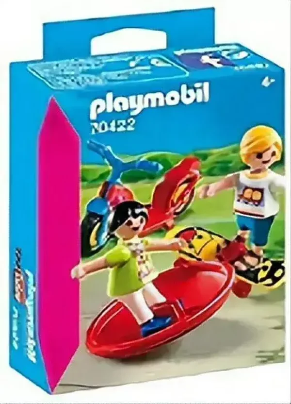 Playmobil 70422 - Deux Enfants avec Jouets (Trotinette skate board et culbuto