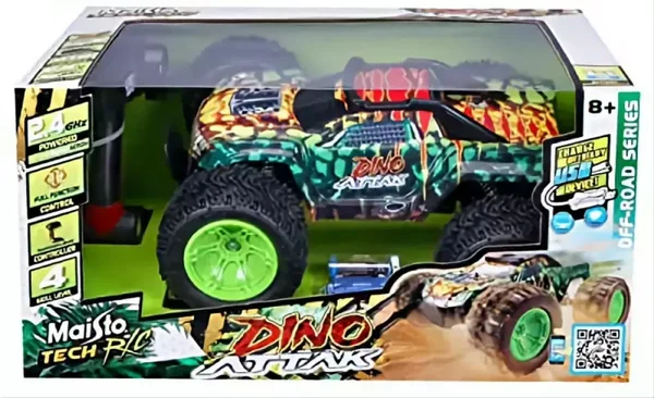 Maisto RC Véhicule télécommandé Dino Attack - voiture Radiocommande jouet enfant truck