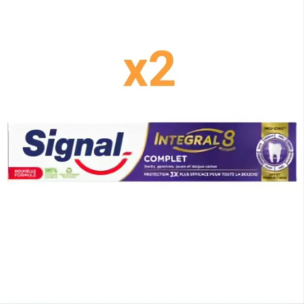 SIGNAL Dentifrice intégral 8 complet anti bactérien 18h Lot De 2x75ml