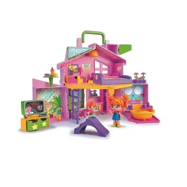 Coffret Pinypon La Maison Transportable + 40 Accessoires Et Figurine Incluse Dès 4 ans