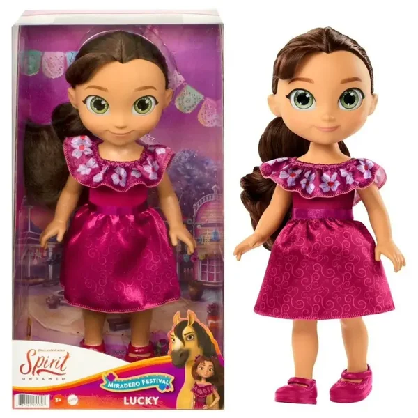 Spirit - Grande Poupée Lucky en robe rose 38 cm Cadeau Idéal SH Dès 3 ans