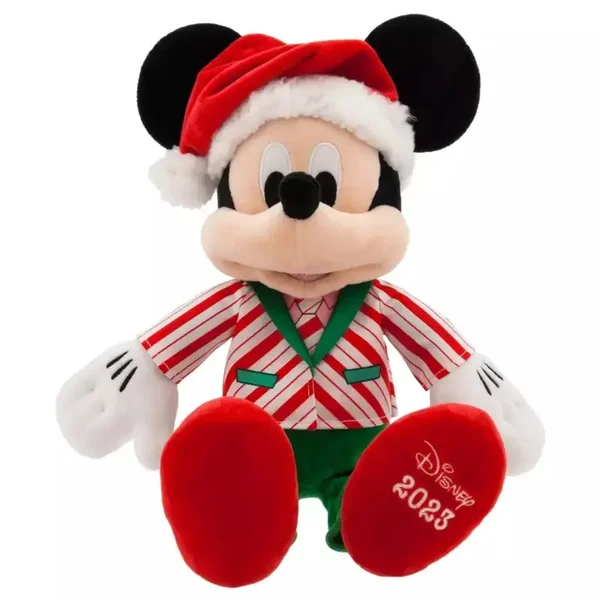 Peluche Disney Store Mickey Noël 2023 Brodé 39cm Douce et Souple SH