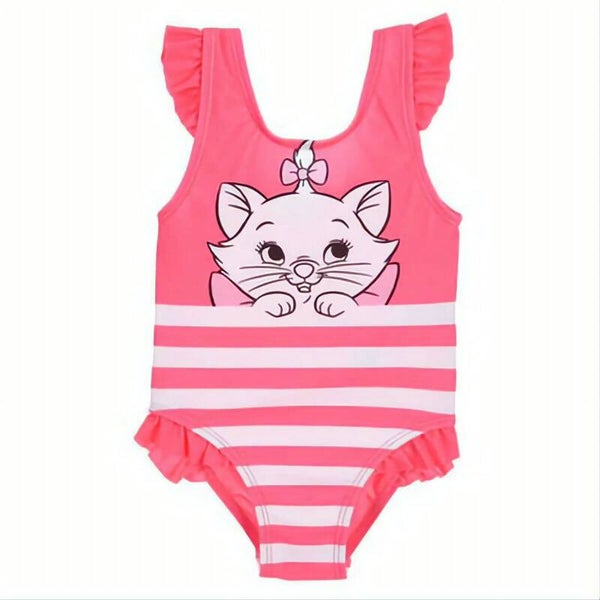 Disney baby Maillot de bain 1 pièce fille 3 ans , Marie rose et blanc