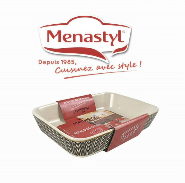 Plat à Four rectangulaire Menastyl en grès Royal - 31 x 21,5 cm - Très profond