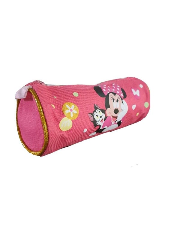 Trousse ronde Minnie Mouse Disney- trousse Scolaire pour enfant