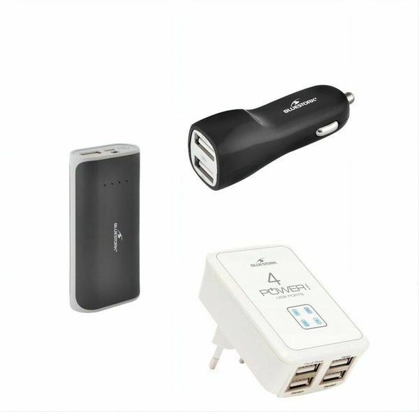 Pack BLUESTORK TRAVEL II universel Batterie / chargeur mural / chargeur voiture