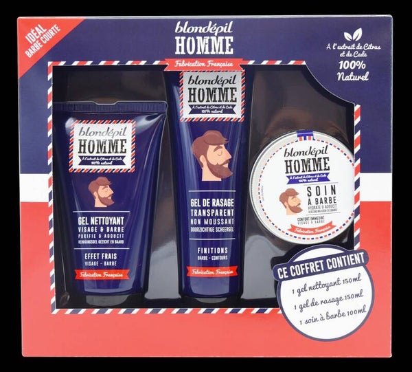 Coffret pour homme Barbe courte - gel et soin visage et barbe - coffret cadeau SH