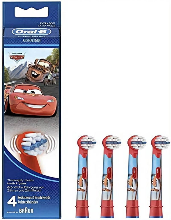 Oral-B kids Lot de 4 brossettes de rechange Disney Cars tête de rechanges SH
