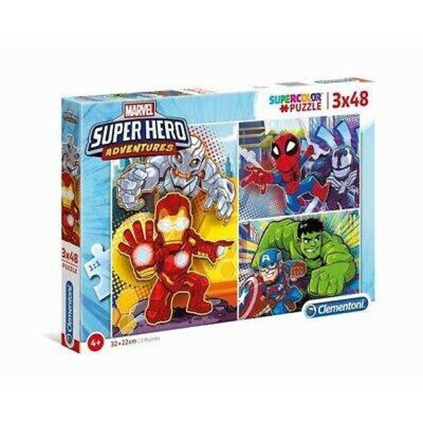 Puzzle Marvel super héros - CLEMENTONI 3x48 pièces
