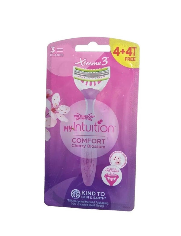 Wilkinson Extrême 3 Confort X8 Rasoirs Femme 3 Lames Hygiène Rasage