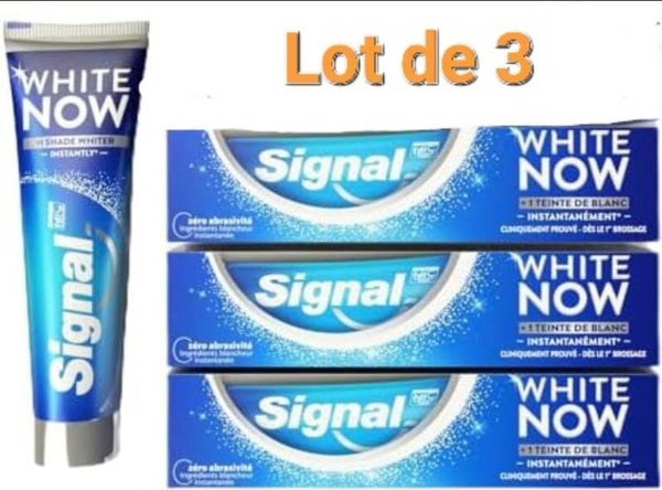 SIGNAL White Now Dentifrice Lot De 3x75ml