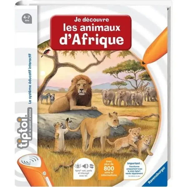 Livre électronique éducatif tiptoi® - Je découvre les animaux d'Afrique - Ravensburger 4-7 ans