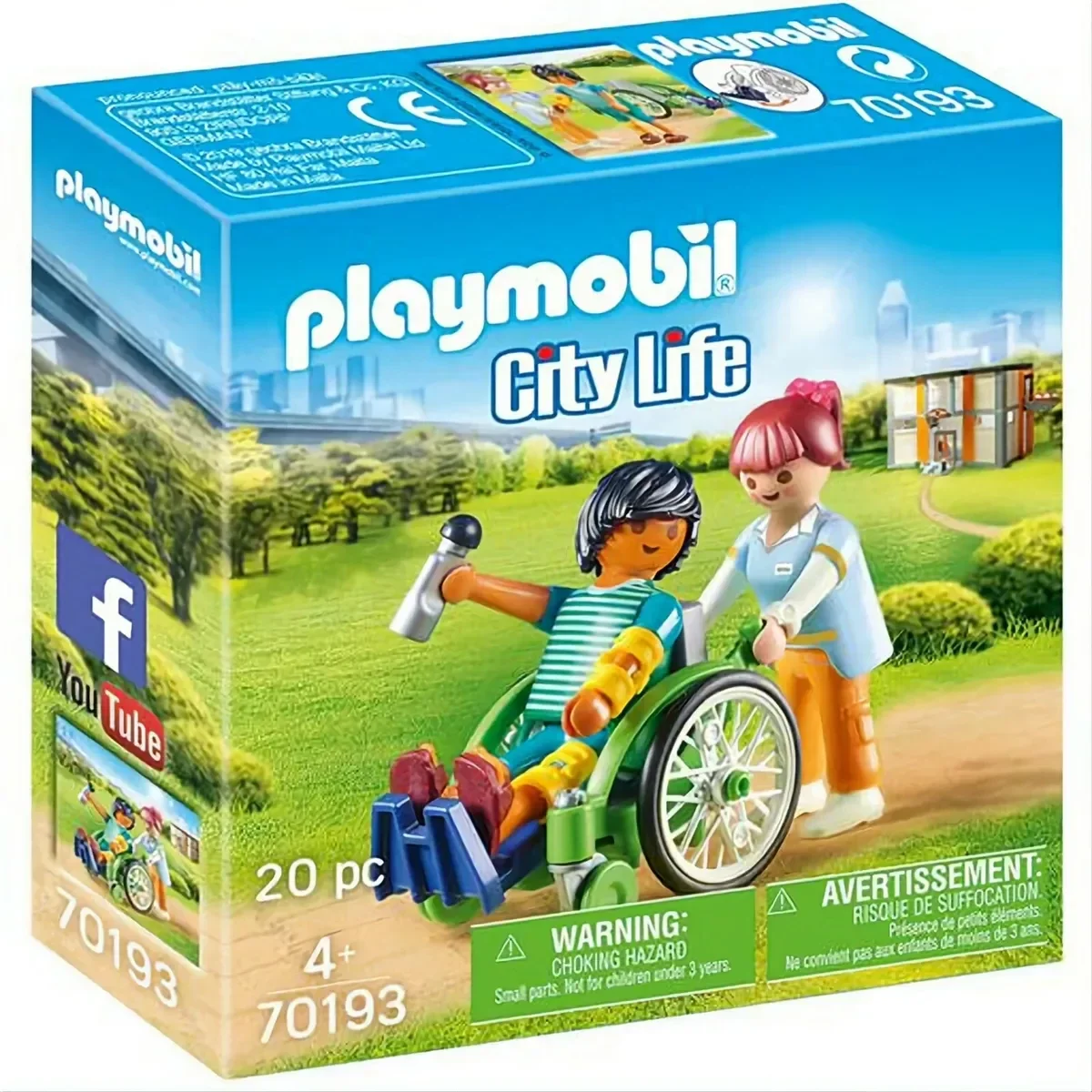 PLAYMOBIL City Life 70193 Le Patient en Fauteuil Roulant jeu de construction