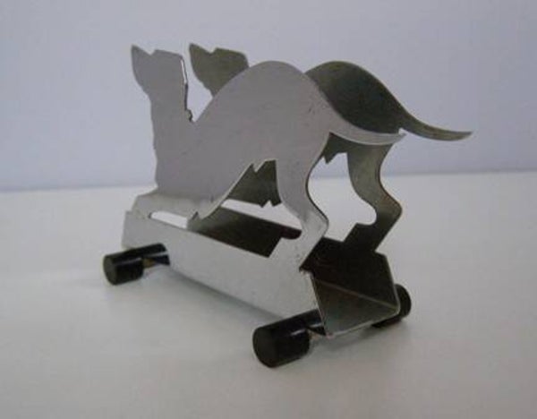 Art Deco servethouder, model "Hond"