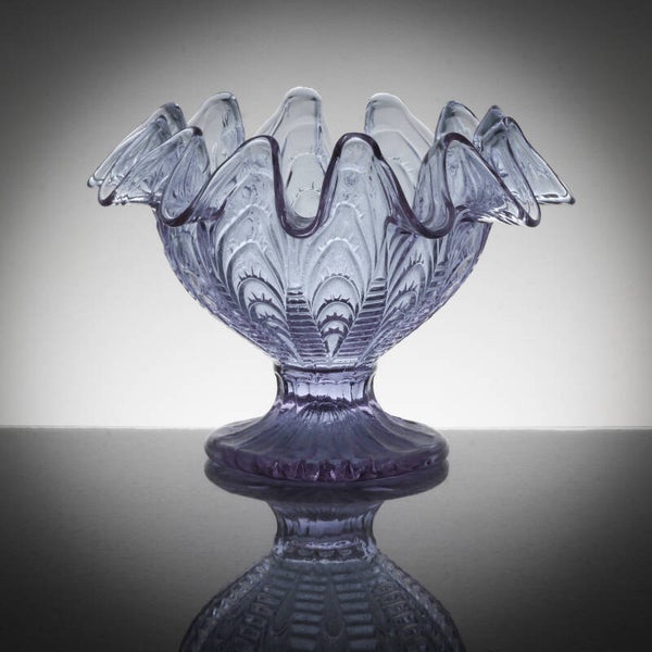 Zeldzame Art Nouveau alexandriet glazen schaal