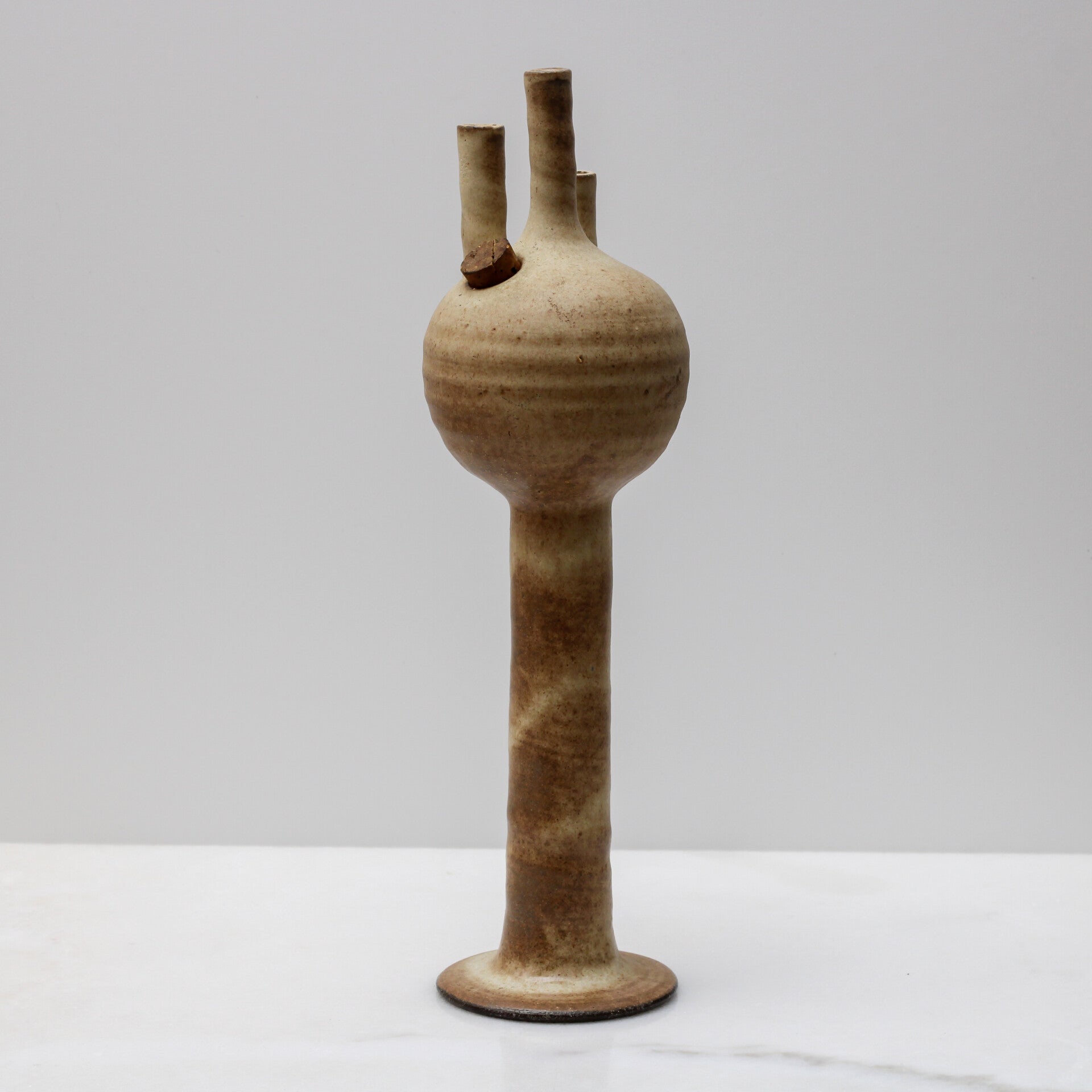 Freek Berends 3-voudige olielamp op voet