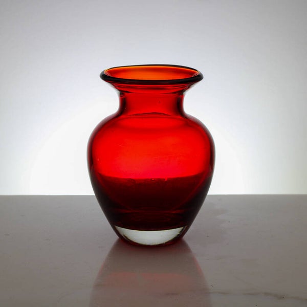 Mondgeblazen vaas met kraag