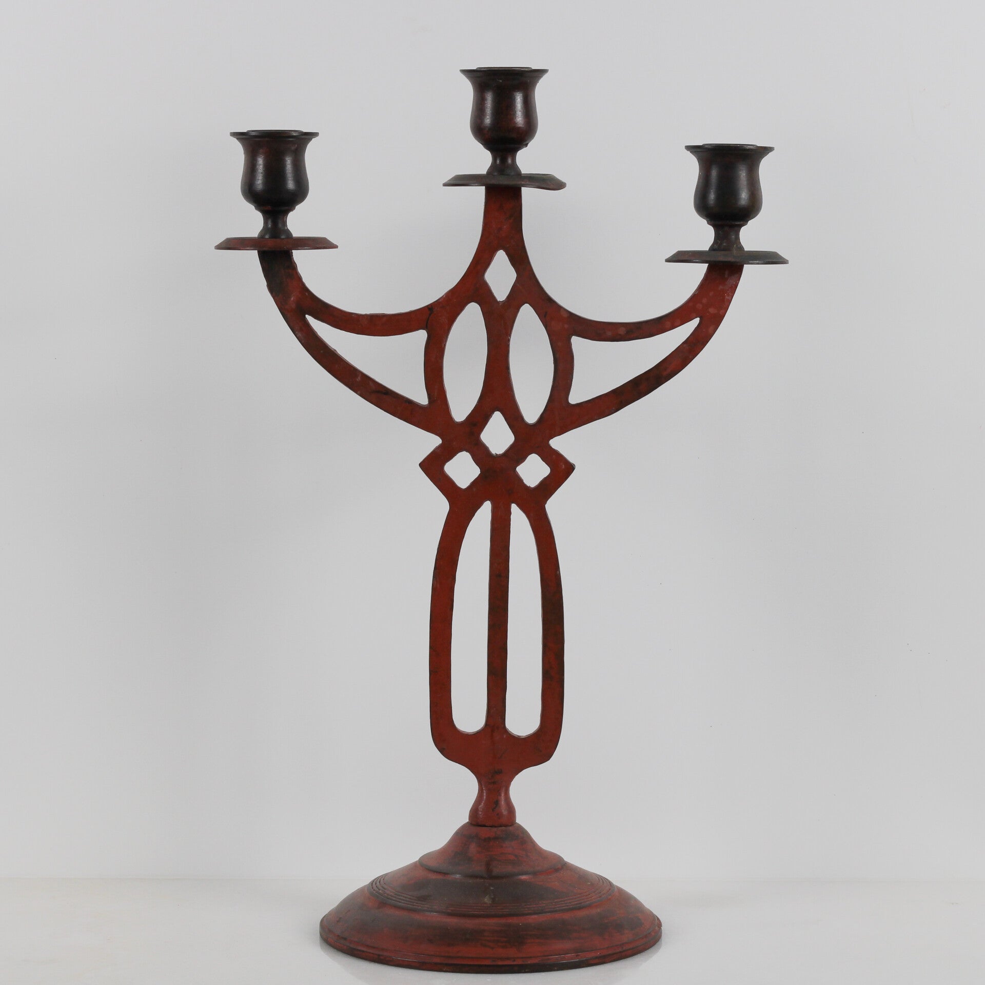 Art Nouveau kandelaber voor 3 kaarsen