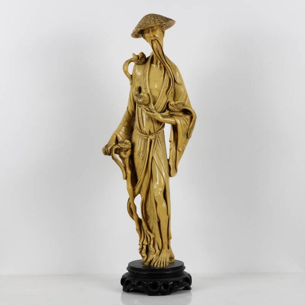 Vintage Chinees beeld van een wijze man of visser