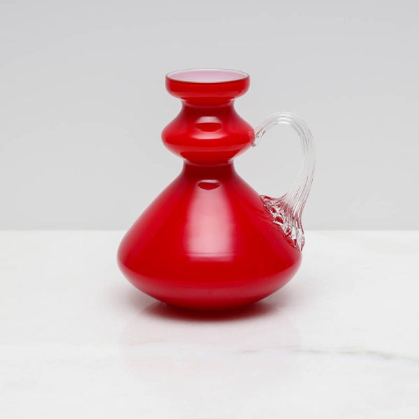 Mondgeblazen Murano Fiorentino opaline glas vaas