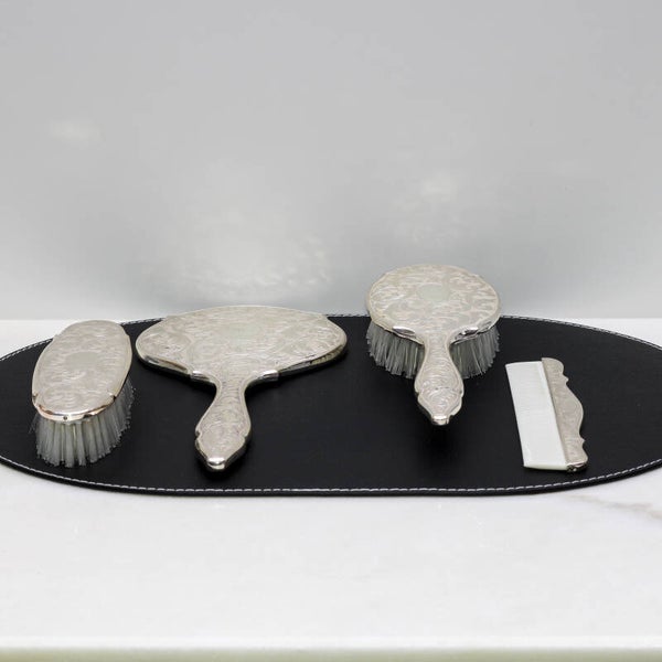 Vintage Elegantie: 4-delige Kaptafelset in Biedermeier-stijl