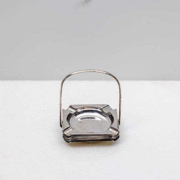 Stijlvol Arrangement: Set van Massief Zilveren Mini Asbakjes Wilkens & Söhne