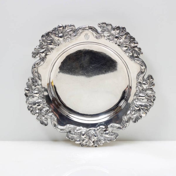 Een Meesterwerk uit 1856: Antiek Zweeds Zilveren Presenteerblad Gustaf Mauritz Sandberg