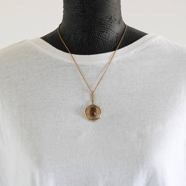 Vintage Meesterschap: Andreas Daub Modernistische Hanger & Ketting (45 cm)