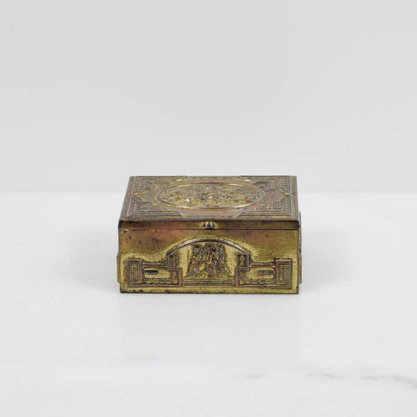 Verfijnde Elegantie: Authentieke Art Nouveau Sigarettendoos (ca. 1920)