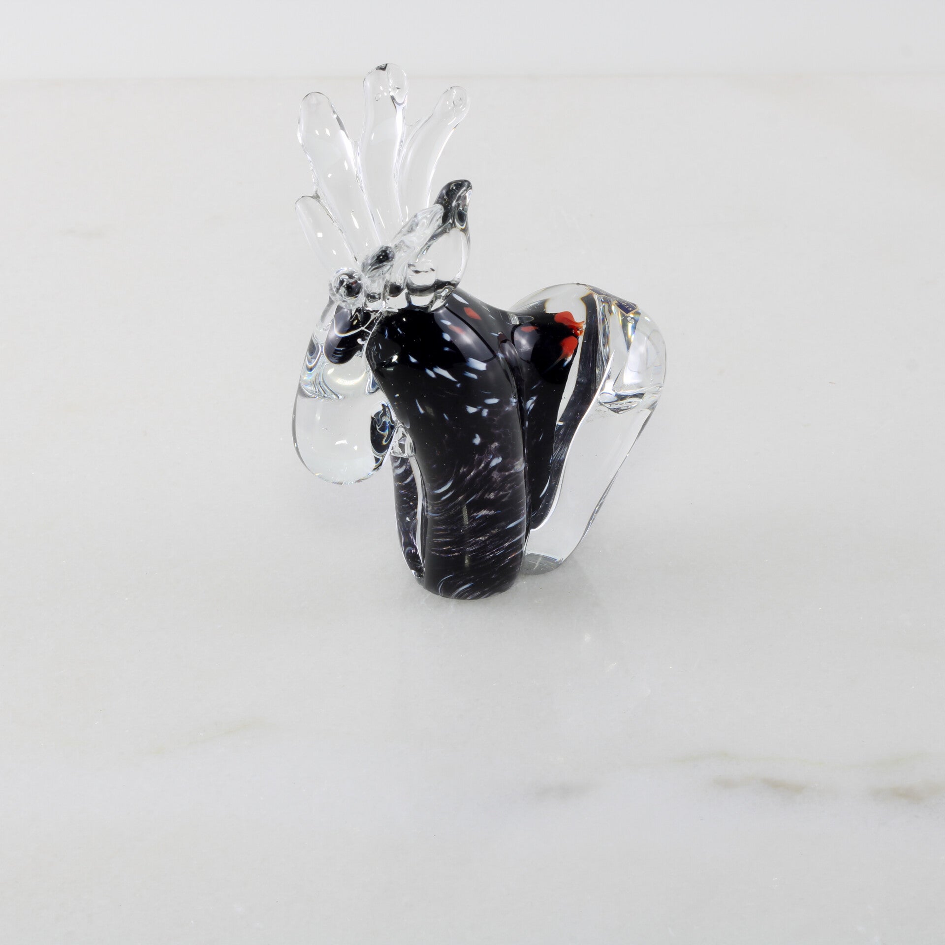 Scandinavisch Design: Handgeblazen Glazen Eland door Karin Hammar (Skansen, Zweden)