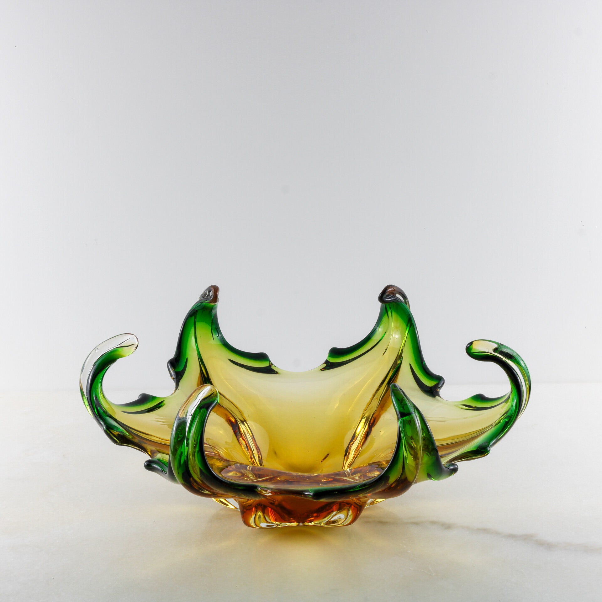 Mid-Century Murano Sommerso 'Starfish' Centerpiece – XL Edition