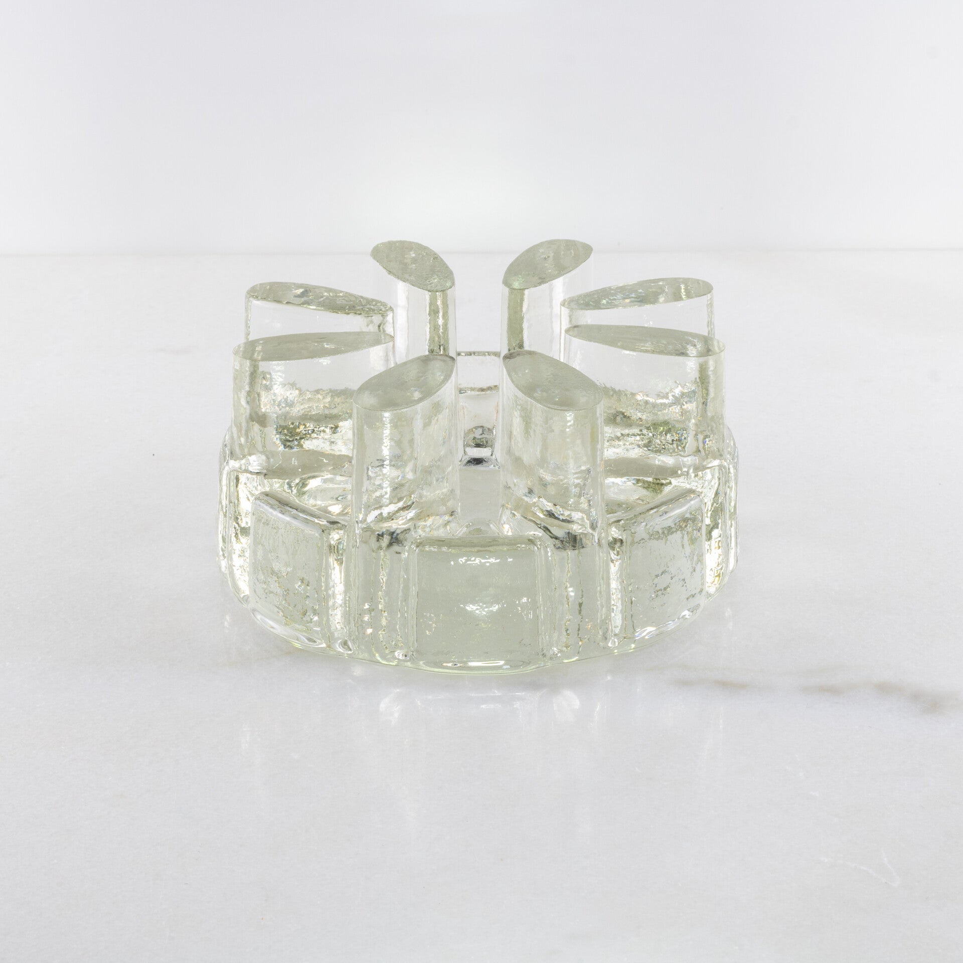 Brutalistisch Icoon van Kristalglas – Bel Mondo Rechaud door Georgshütte