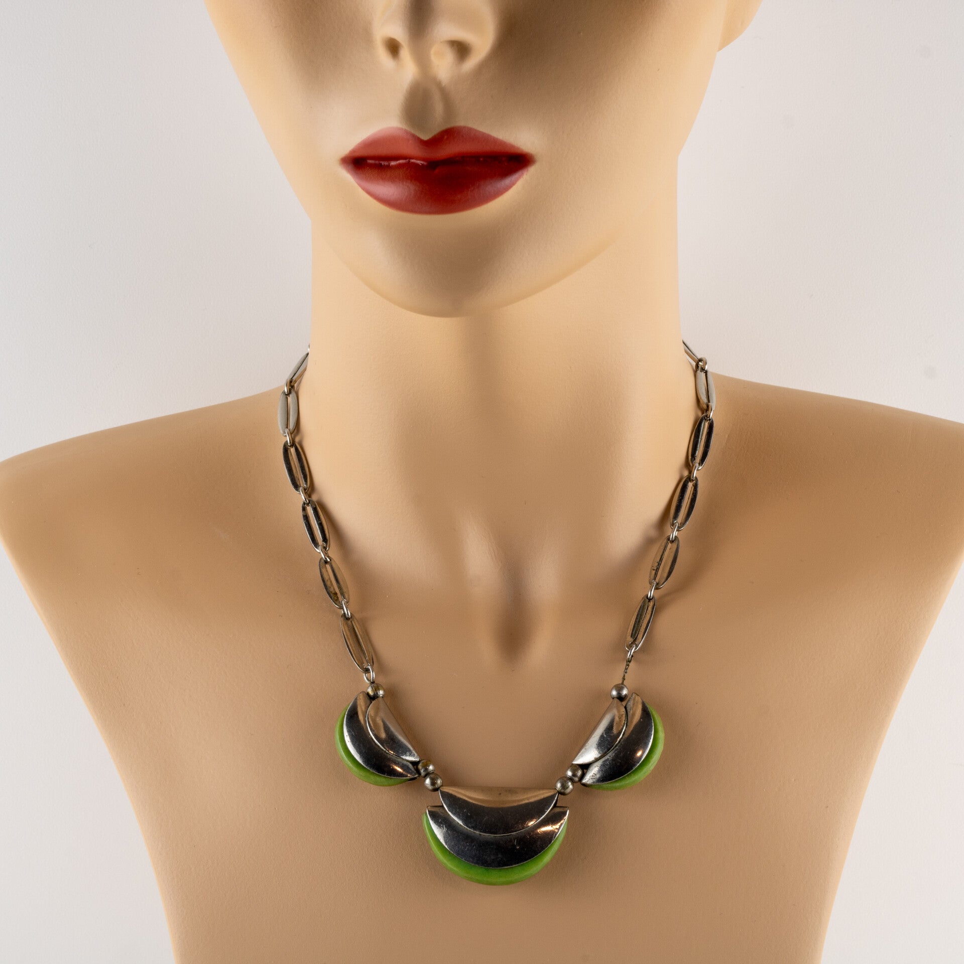 Iconisch Art Deco ‘Machine Age’ Collier – Jakob Bengel, ca. 1930