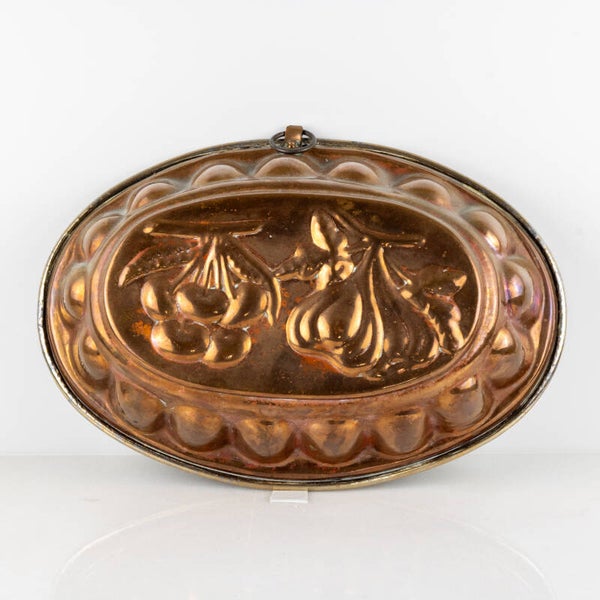 Artisanaal Frans Erfgoed: XL Koperen Vruchtenmal (ca. 1900)