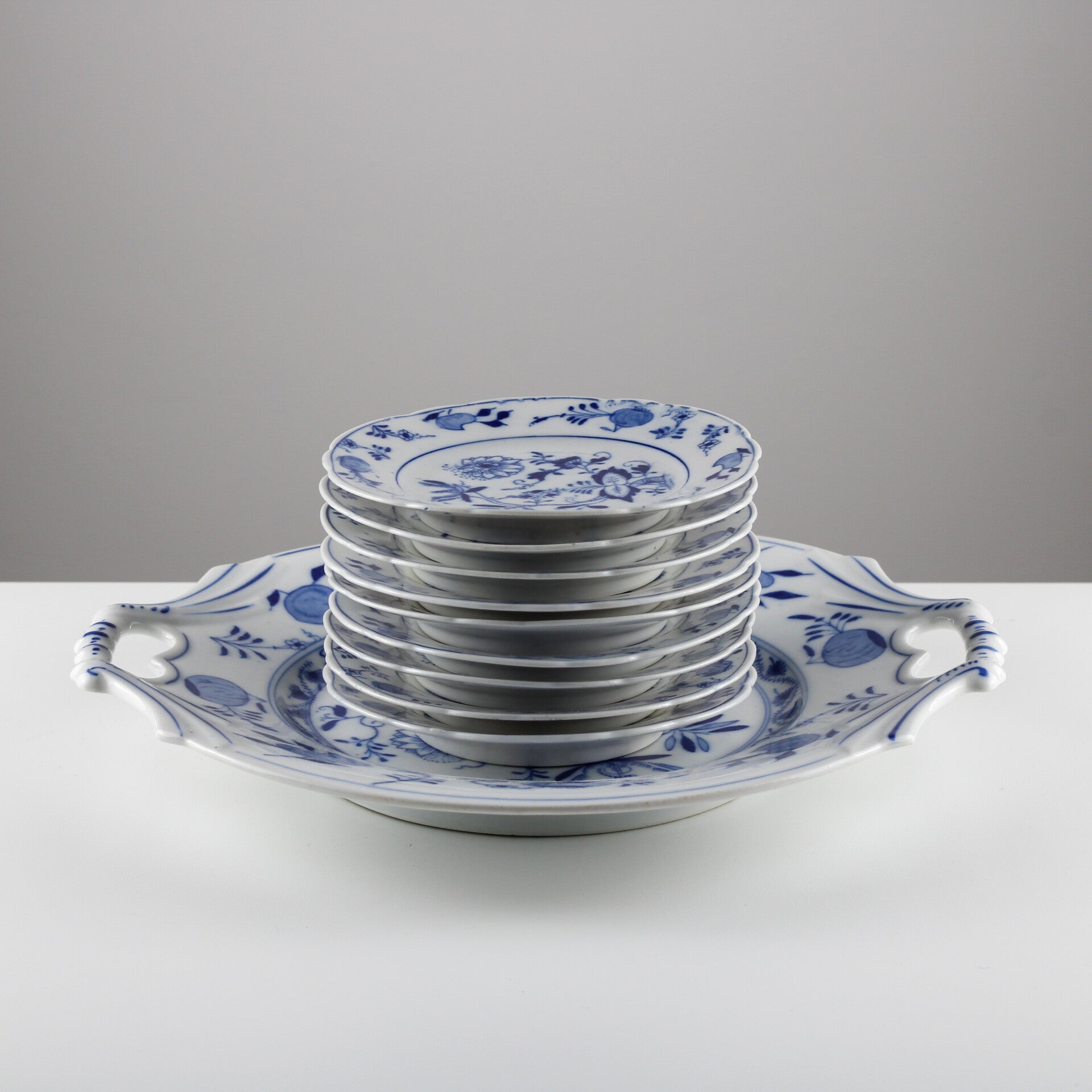 Louis Regout Maastricht Zwiebelmuster (Blue Onion) gebakstel