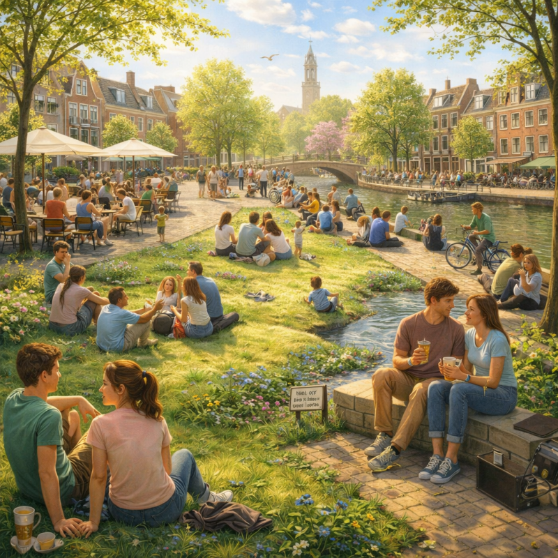 De stad leeft buiten: ontmoeting, verblijf en spontaniteit geven de publieke ruimte nieuwe betekenis in de lente