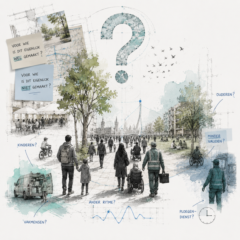 Voor wie is de stad eigenlijk ontworpen? Een ruimtelijke verkenning van normen, perspectieven en inclusief ontwerp