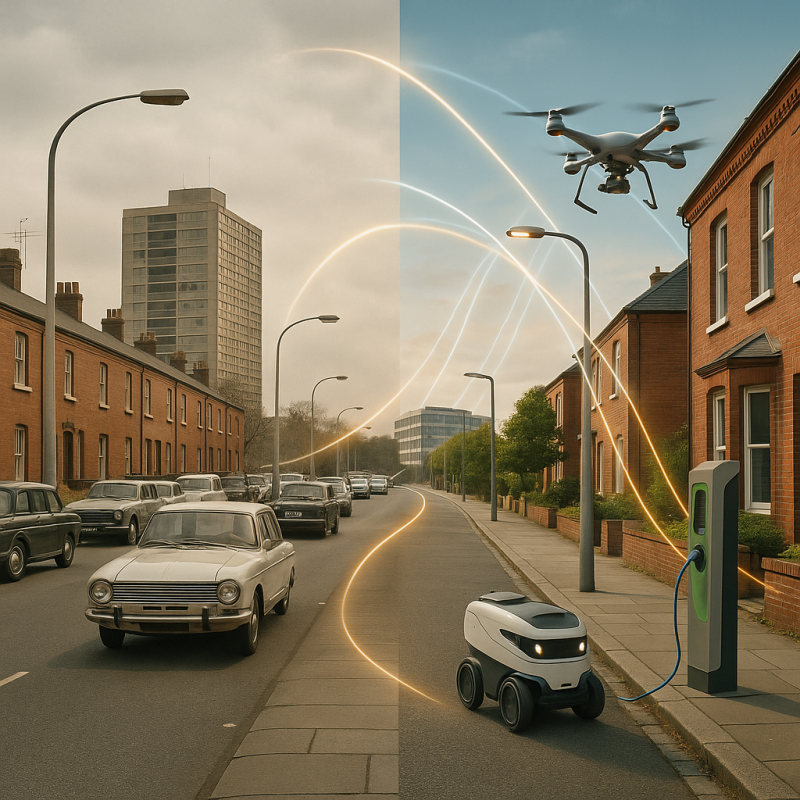 Van parkeerpleinen naar datastromen: IoT, AI en robotica veranderen stap voor stap de ruimtelijke toekomst van onze steden.