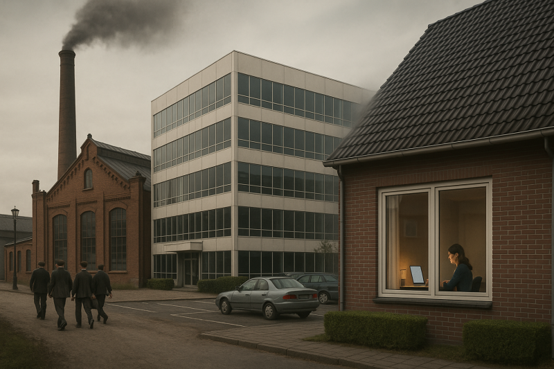 Van fabriek tot huiskamer: werk verschuift steeds verder en verandert de ruimtelijke dynamiek van onze steden