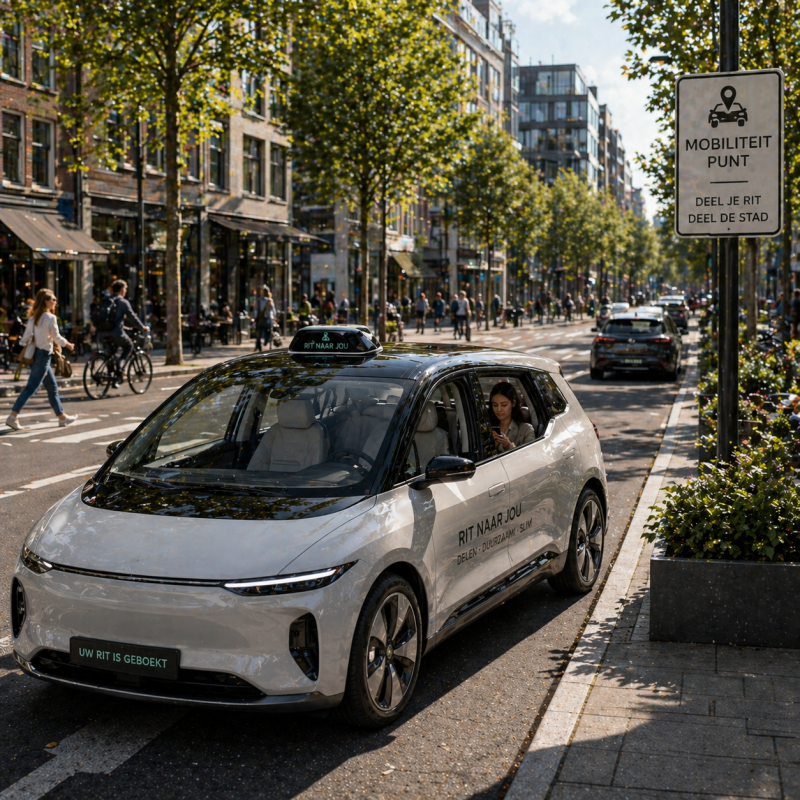 Zelfrijdende auto in de stad: van bezit naar dienst, met minder stilstand maar mogelijk meer beweging en verkeer