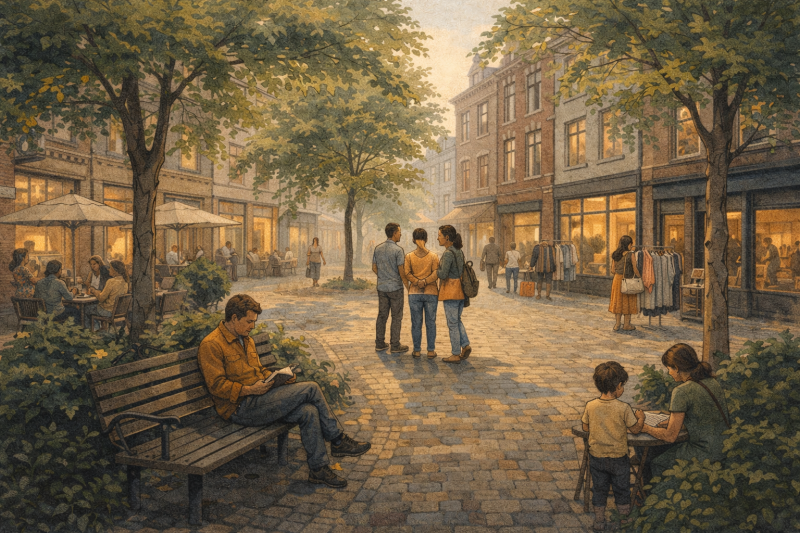 De menselijke maat in de binnenstad: winkelen en ontmoeten in een levendige verblijfsstad