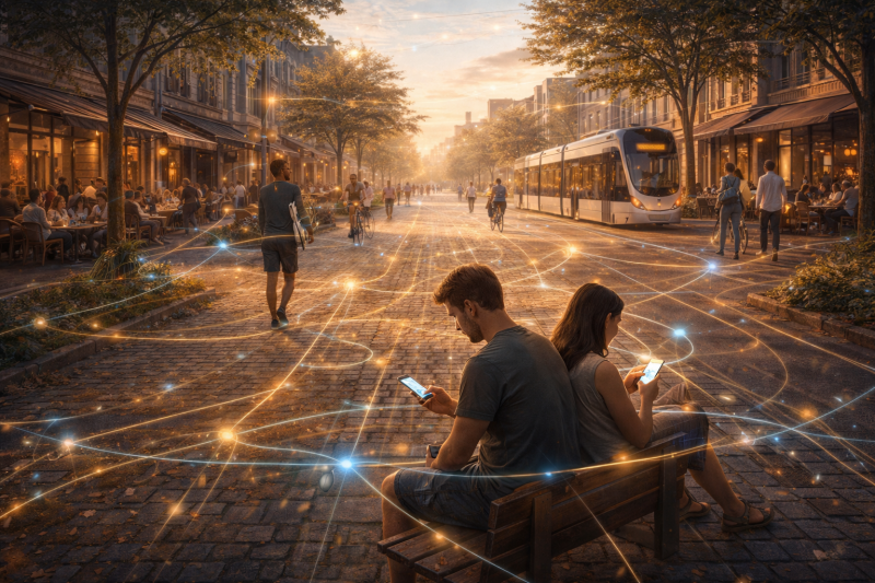 De stad als netwerk: hoe data en digitale stromen onze steden in real-time vormen en verbinden