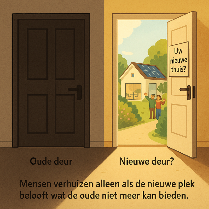 Mensen verhuizen alleen als de nieuwe plek belooft wat de oude niet meer kan bieden