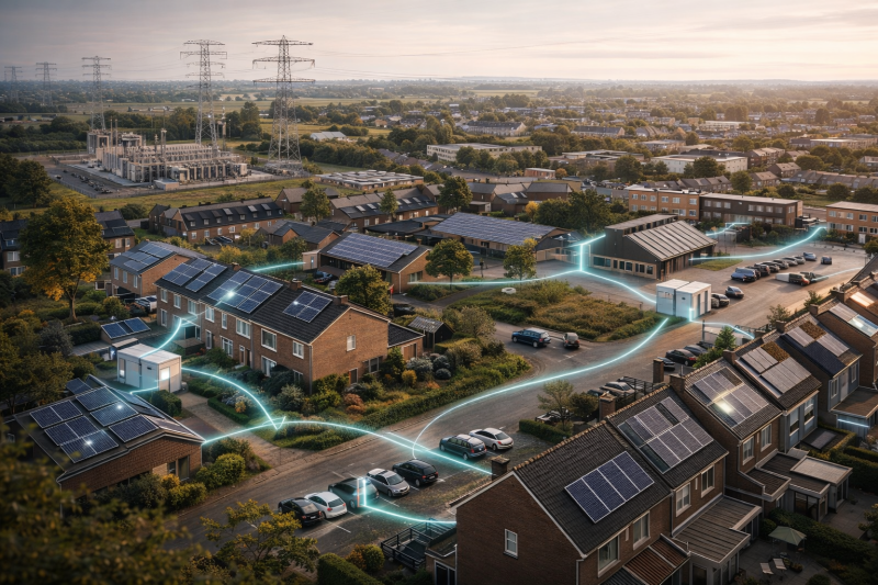 Van centraal net naar lokale energie-eilanden: bewoners worden medeproducent in een polycentrisch energiesysteem.