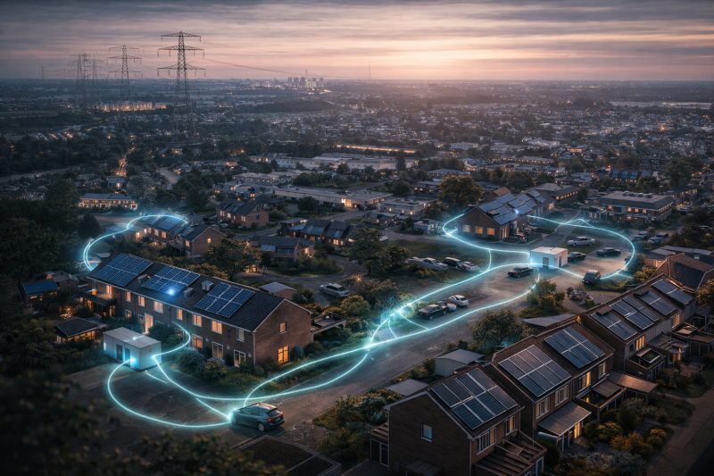 Buurtbatterij in woonwijk met zonnepanelen: de rol van zoutbatterijen in een decentraal energiesysteem