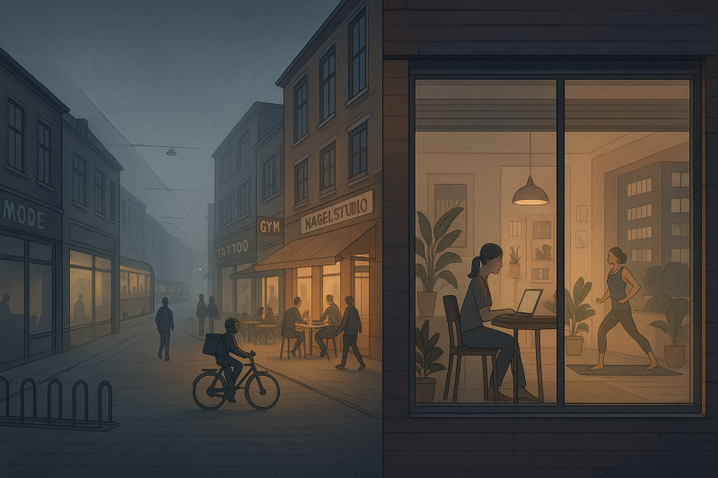 Hoe corona de stad herschikte: lege straten, nieuwe functies en de blijvende opkomst van het hybride wonen en werken