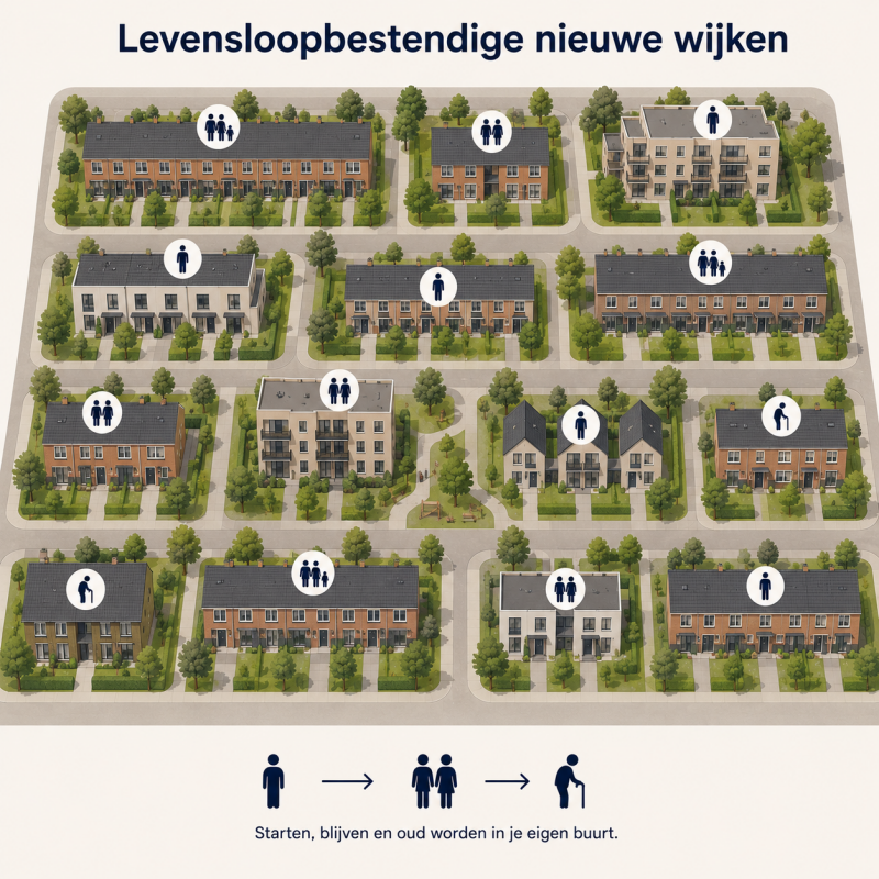 Een goede wijk biedt niet één woningtype, maar een plek voor een heel leven