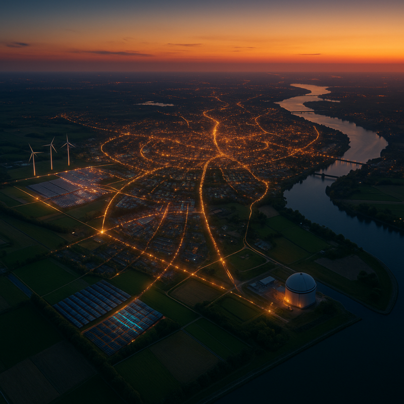 Energie als weefsel van macht en vertrouwen — van gedeelde daken tot centrale kracht, samen vormt het Nederstad