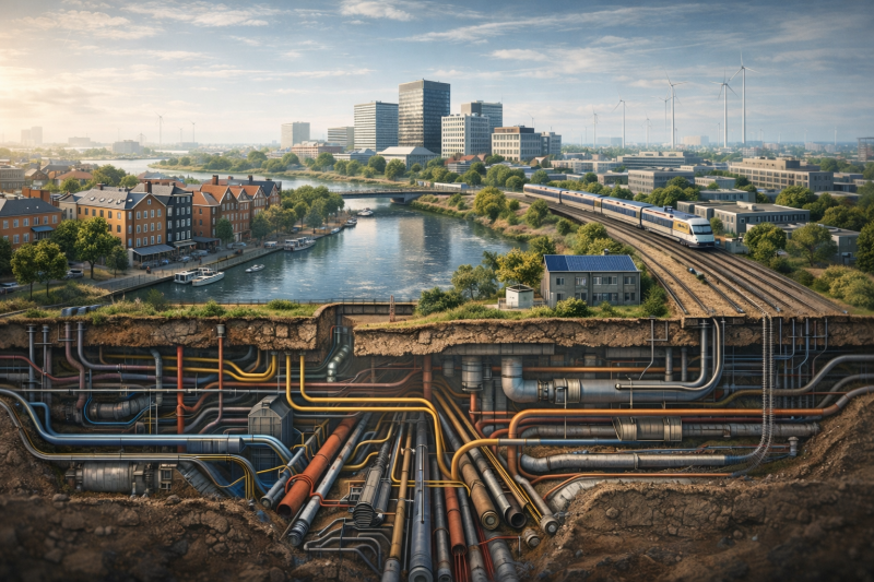 Schaarste in de stad verschuift van ruimte naar systemen: energie, water en ondergrond bepalen wat nog mogelijk is