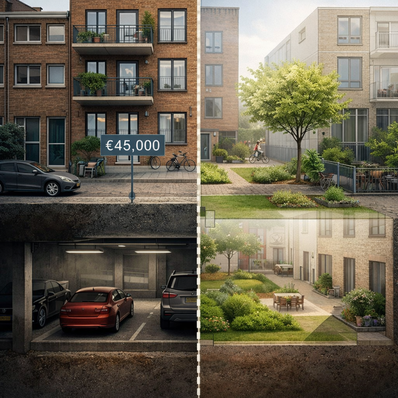 Verborgen kosten: parkeren stuurt woningprijzen, openbare ruimte en leefkwaliteit